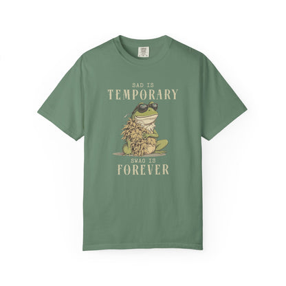 Funny Frog T-Shirt Retro Self Care Froggy Meme Shirt Vintage Frog And Toad Aesthetic Frog Lover Gift For Her Birthday Viral Trendy Shirt T-Shirt Printify Light Green S