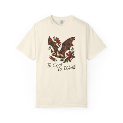 Bat Retro Goth TShirt Vintage Grunge Style Bat Shirt For Halloween Party Spooky Vibes Witchy Dark Academia Comfort Colors Oversized Shirt T-Shirt Printify Ivory S