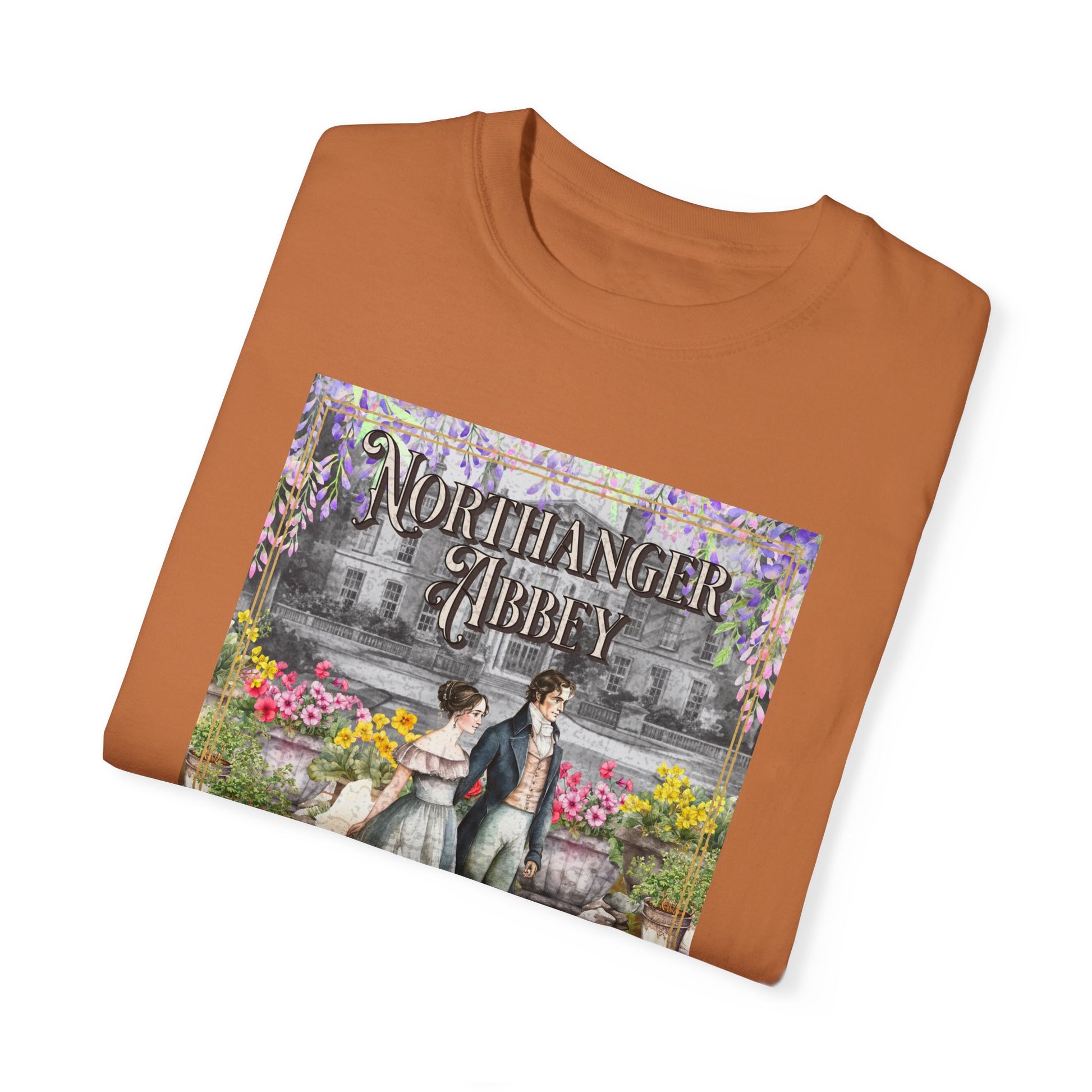 Jane Austen Comfort Colors TShirt, Northanger Abbey Historical Romance, Bookish Literary Jane Austen Fan Art Gift, Gift for Her Bookclub Tee T-Shirt Printify   