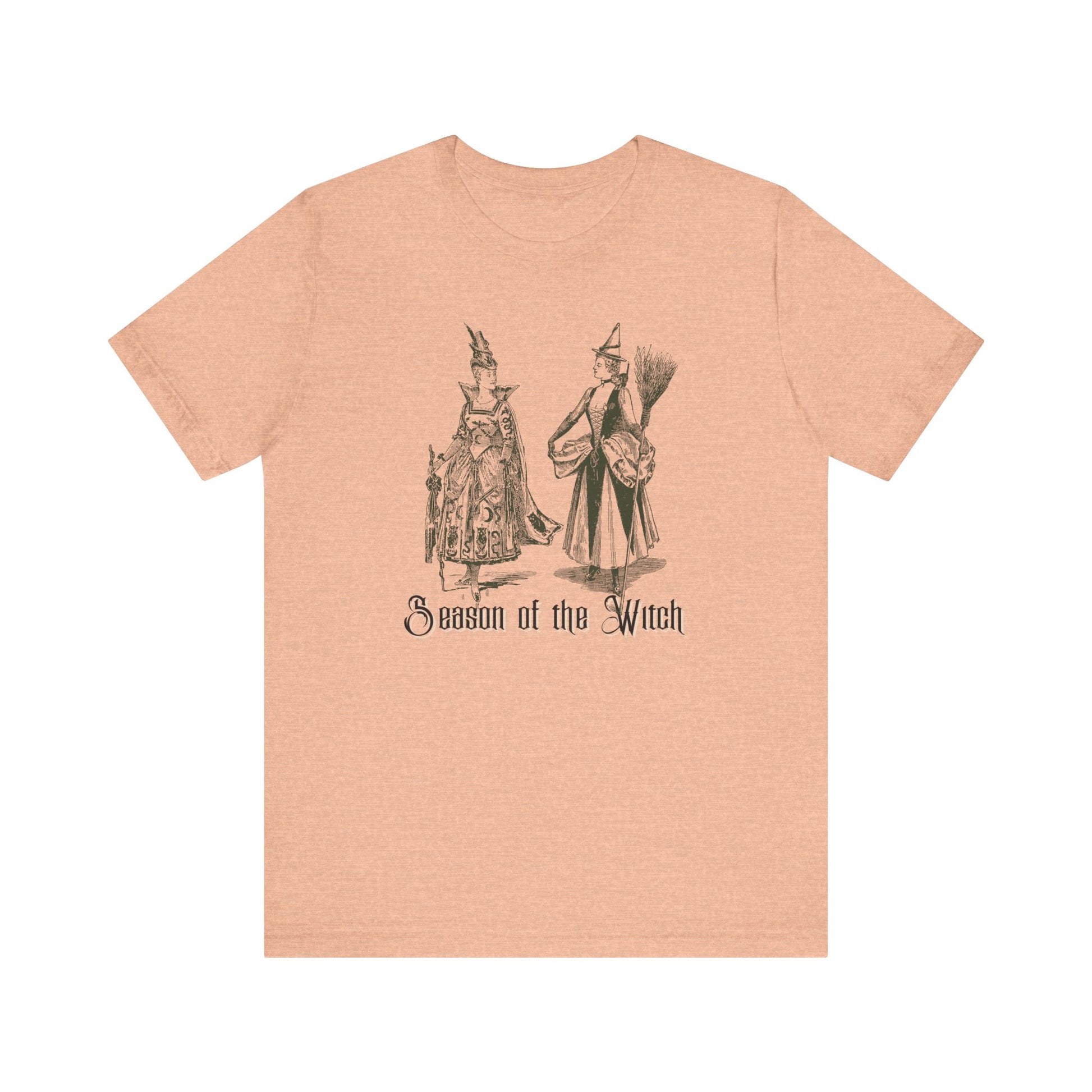 Halloween Vintage Witches TShirt, Spooky Witchy Season Tee, Trick or Treating Shirt, Halloween Party T-Shirt, Salem Witches T Shirt T-Shirt Printify Heather Peach XS 