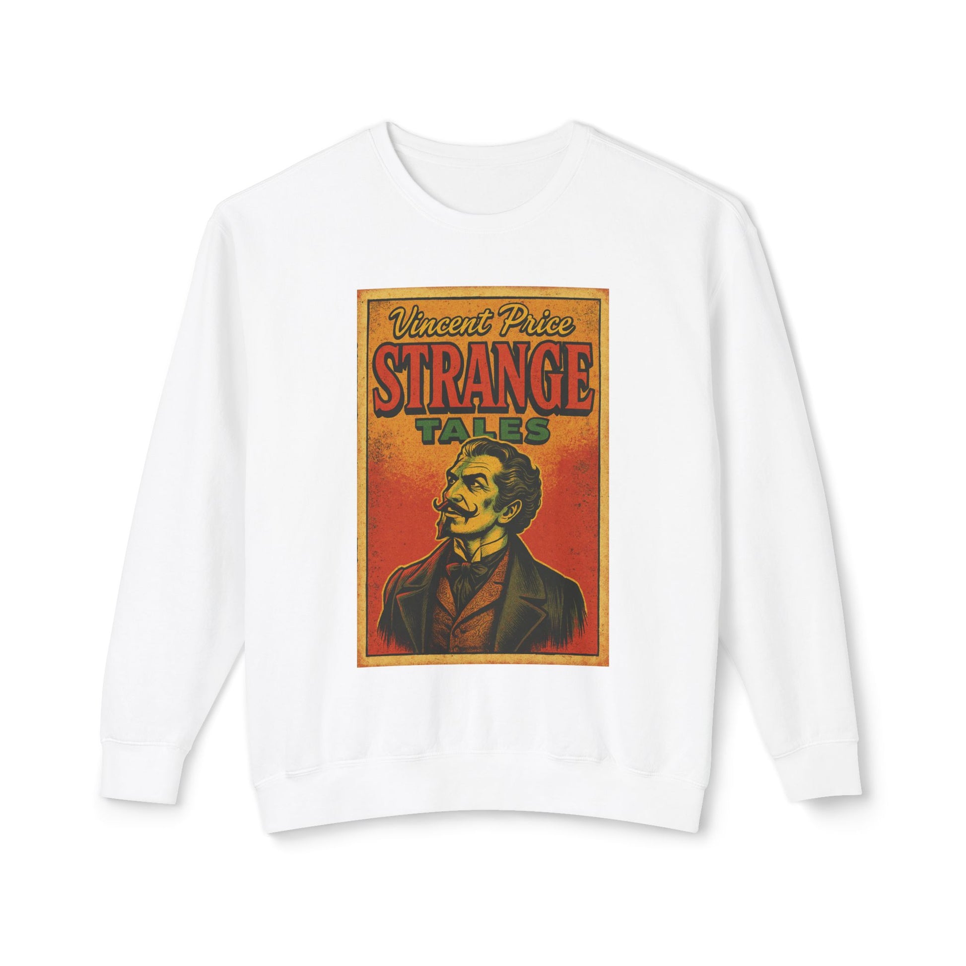 Vincent Price Vintage-Inspired Crewneck Sweatshirt - Perfect Gift for Book Lovers, Halloween, Casual Wear, Literary Enthusiasts, Cozy Layer Sweatshirt Printify White S