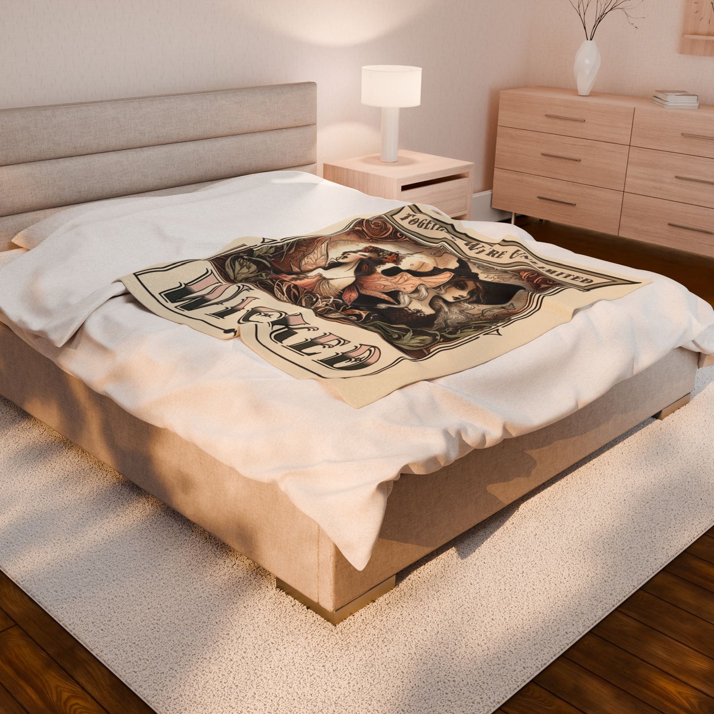 Wicked Velveteen Blanket - Perfect for Book Lovers, Gifts for Sisters, Home Decor, Reading Nook, Cozy Nights All Over Prints Printify