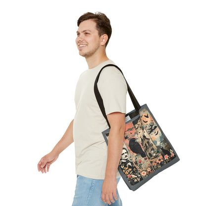 Edgar Allan Poe Tote Bag Gothic Literary Gift for Book Lover Dark Academia Macabre Accessory Halloween Tote Fall School Bag for Poetember Bags Printify