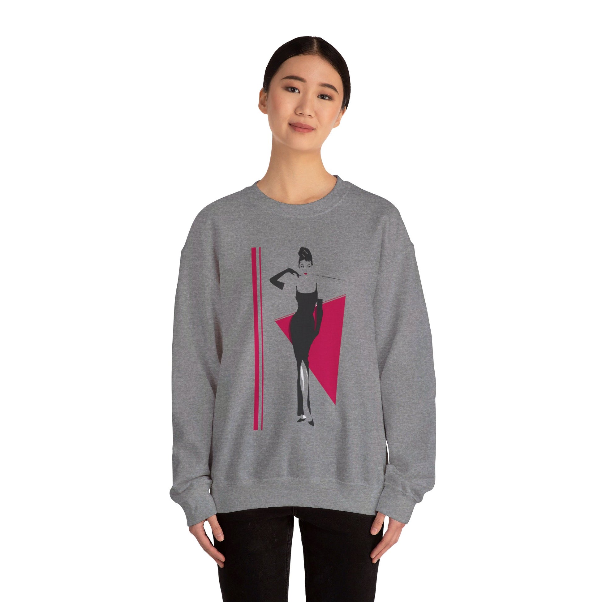 Breakfast at Tiffany's T & Co Sweatshirt , Classic Audrey Crew, Girls Brunching Weekend Sweater, Women's Shirt, Truman Capote Fan Gift Sweatshirt Printify   