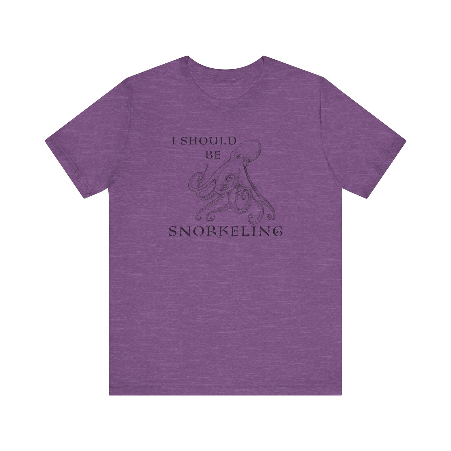 Snorkeling Shirt, Ocean Lover Gift, Snorkeler Gift, Beach Vacation T-shirt, Scuba Diving Gift, Scuba Diver Tee, Funny Snorkel Shirt, T-Shirt Printify Heather Team Purple XS 