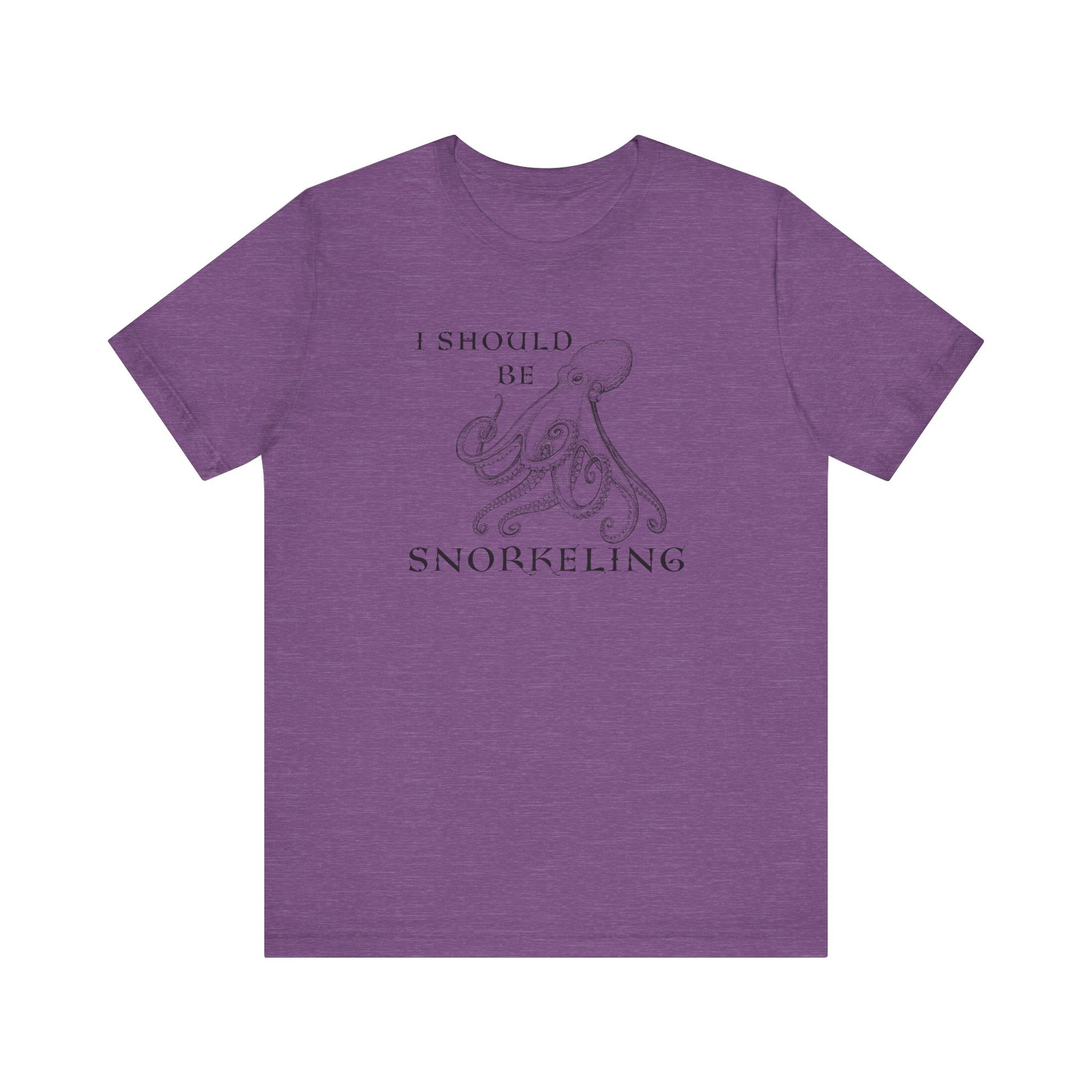 Snorkeling Shirt, Ocean Lover Gift, Snorkeler Gift, Beach Vacation T-shirt, Scuba Diving Gift, Scuba Diver Tee, Funny Snorkel Shirt, T-Shirt Printify Heather Team Purple XS 