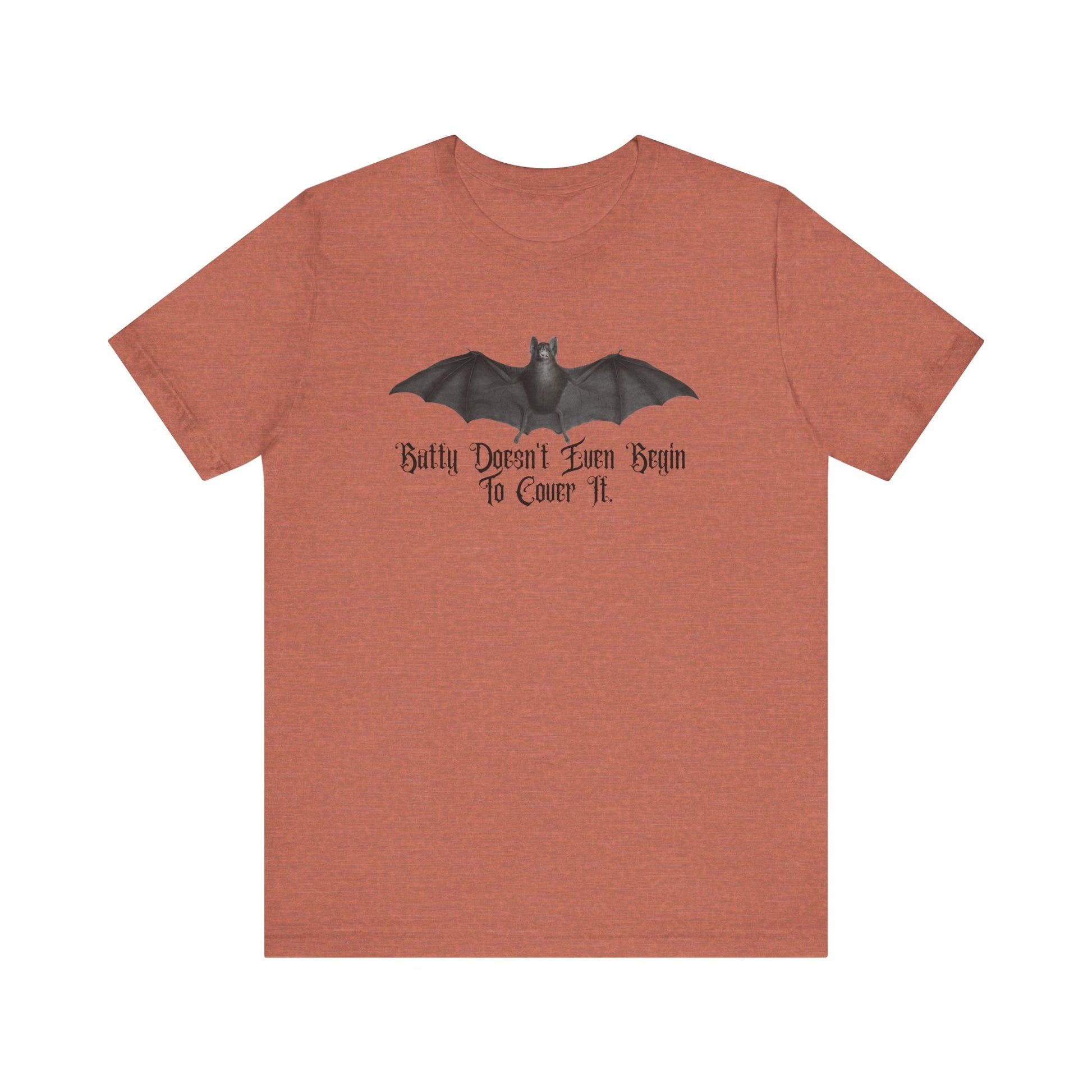 Halloween Vintage Flying Bat TShirt, Spooky Season Tee, Trick or Treating Shirt, Halloween Party T-Shirt, Batty & Funny T Shirt T-Shirt Printify Heather Clay XS 