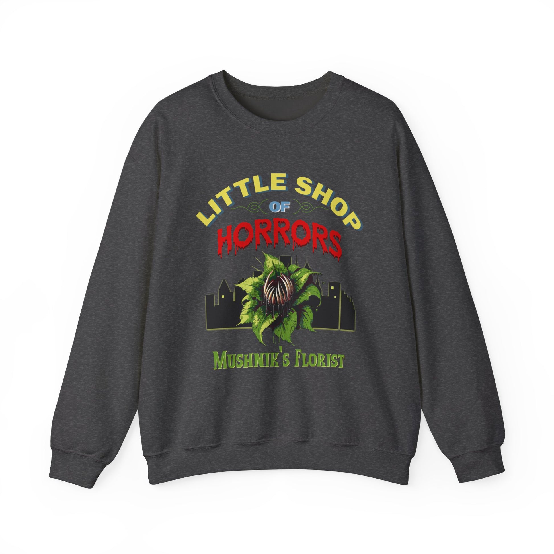 Little shop of horrors  Unisex Heavy Blend™ Crewneck Sweatshirt Sweatshirt Printify S Dark Heather 