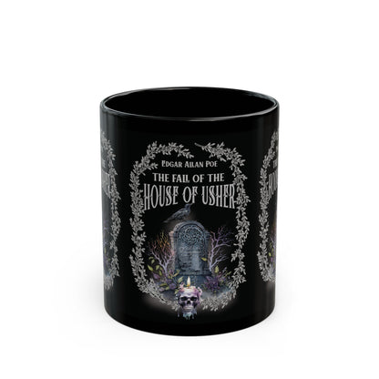 Edgar Allan Poe Coffee Mug, The Raven, The Fall Of The House of Usher Coffee, Tea Mug, Goth Haunting Horror Movie Books Gift Dark Academia, Mug Printify 11oz  