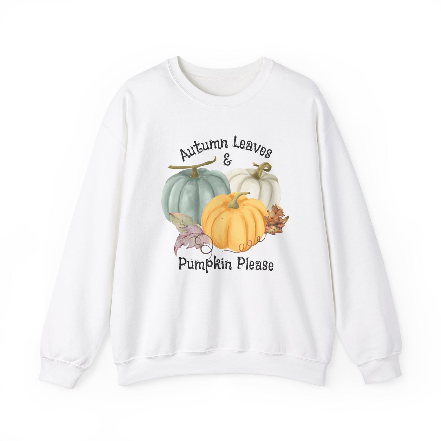 Halloween Pumpkin Sweatshirt, Vintage Autumn Pumpkins Shirt, Spooky Season Sweater, Fall Squash, Autumn Style Sweatshirt Sweatshirt Printify S White 