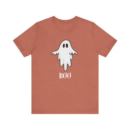 Halloween Ghost  TShirt,  Cute Ghost Shirt, Spooky Season Tee, Halloween Party T-Shirt, Autumn Style T Shirt, Trick or Treating Style, T-Shirt Printify Heather Clay XS 