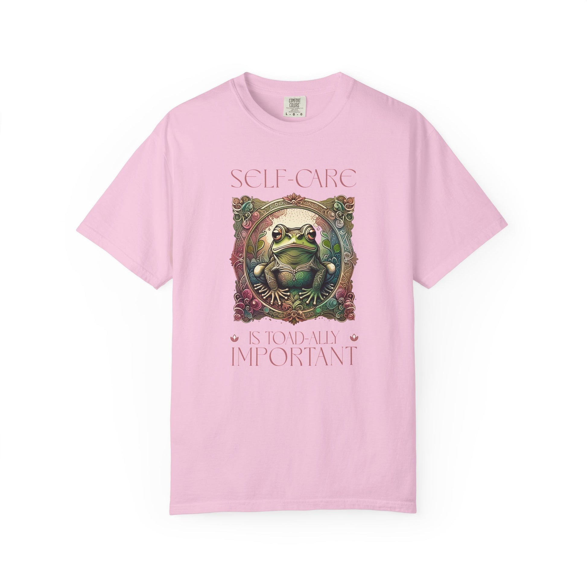 Frog Self-Care Is Toad-ally Important Unisex T-Shirt, Casual Wear, Highlander Fan Gift, T-Shirt Printify Blossom S