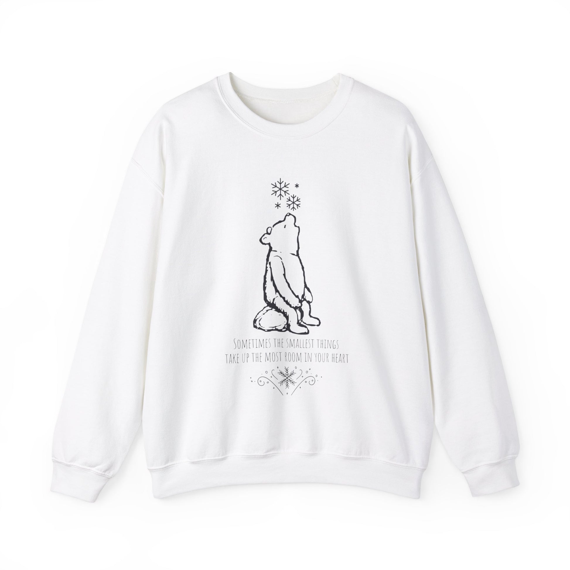 Winnie The Pooh Christmas Sweatshirt, Pooh Bear Holiday Sweater Family Matching Christmas Vacation Shirts, A.A. Milne Shirt Book Lover Gifts Sweatshirt Printify S White 