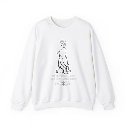 Winnie The Pooh Christmas Sweatshirt, Pooh Bear Holiday Sweater Family Matching Christmas Vacation Shirts, A.A. Milne Shirt Book Lover Gifts Sweatshirt Printify S White 