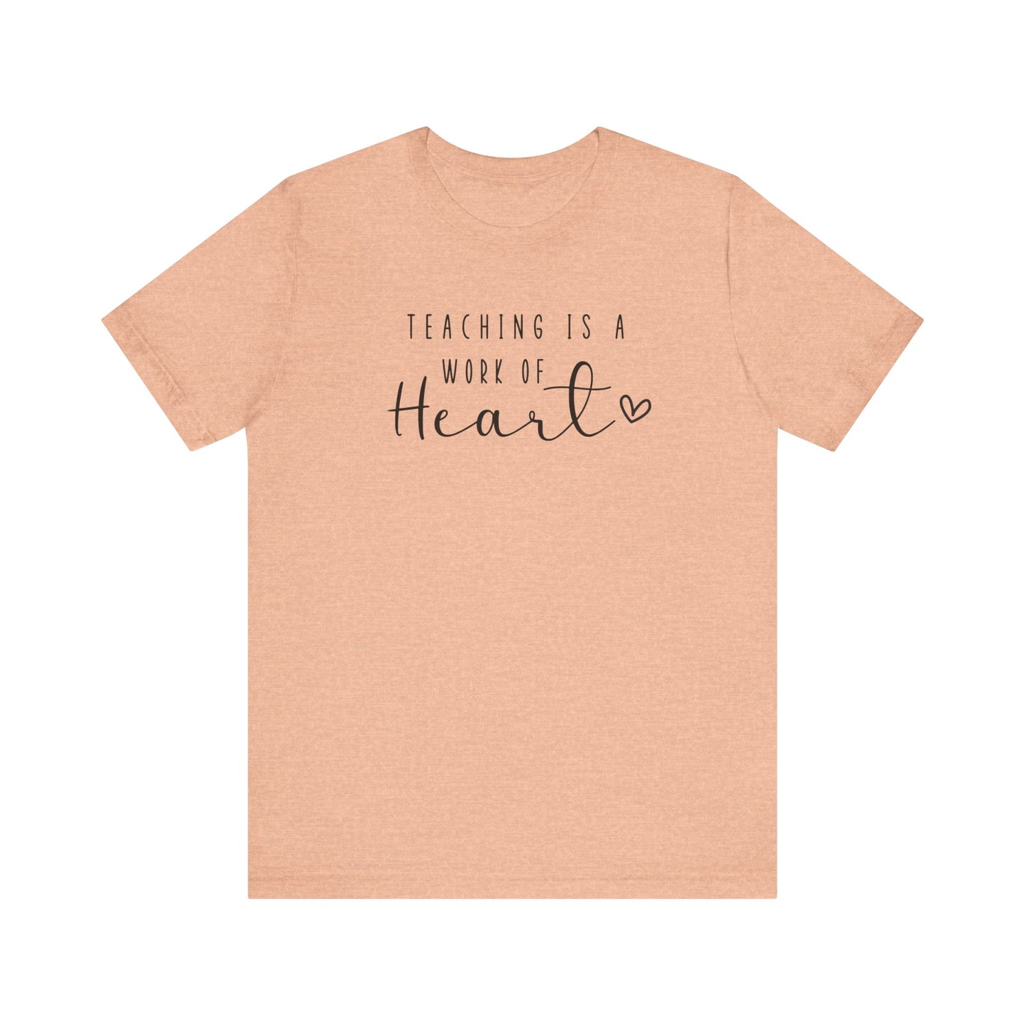 Cute Teacher TShirt Gift, Education Tee, Elementary School Teacher Appreciation, Funny Back To School Shirt, Teacher T-Shirt, Teacher Love T-Shirt Printify Heather Peach XS 