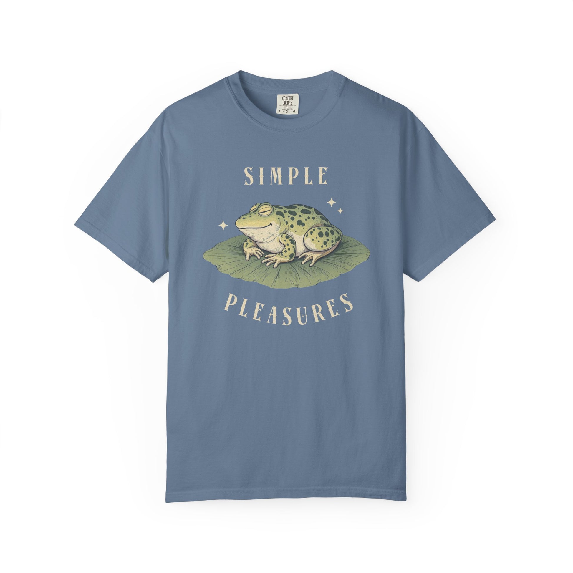 Funny Frog T-Shirt Retro Vibes Froggy Meme Shirt Vintage Frog And Toad Aesthetic Frog Lover Gift For Her Birthday Viral Trendy Shirt T-Shirt Printify Blue Jean S