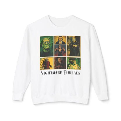 Spooky Vintage Crewneck Sweatshirt - Nightmare Threads, Halloween Apparel, Horror Movie Sweatshirt, Unisex Fashion, Cozy Fall Style Sweatshirt Printify