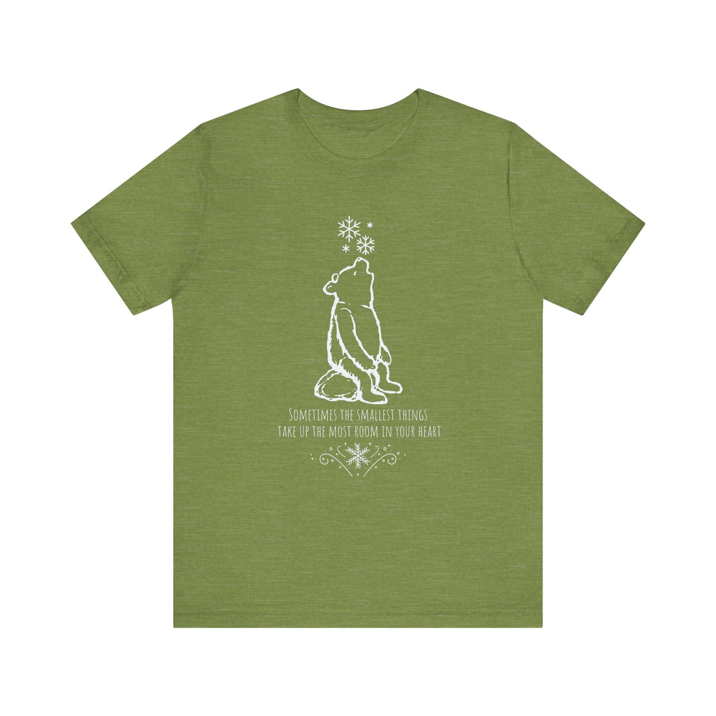 Winnie The Pooh Christmas Shirt, Pooh Bear Holiday T-Shirt, Family Matching Christmas Vacation Tshirts, A.A. Milne Shirt,  Book Lover Gifts T-Shirt Printify Heather Green XS 