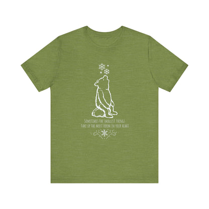 Winnie The Pooh Christmas Shirt, Pooh Bear Holiday T-Shirt, Family Matching Christmas Vacation Tshirts, A.A. Milne Shirt,  Book Lover Gifts T-Shirt Printify Heather Green XS 