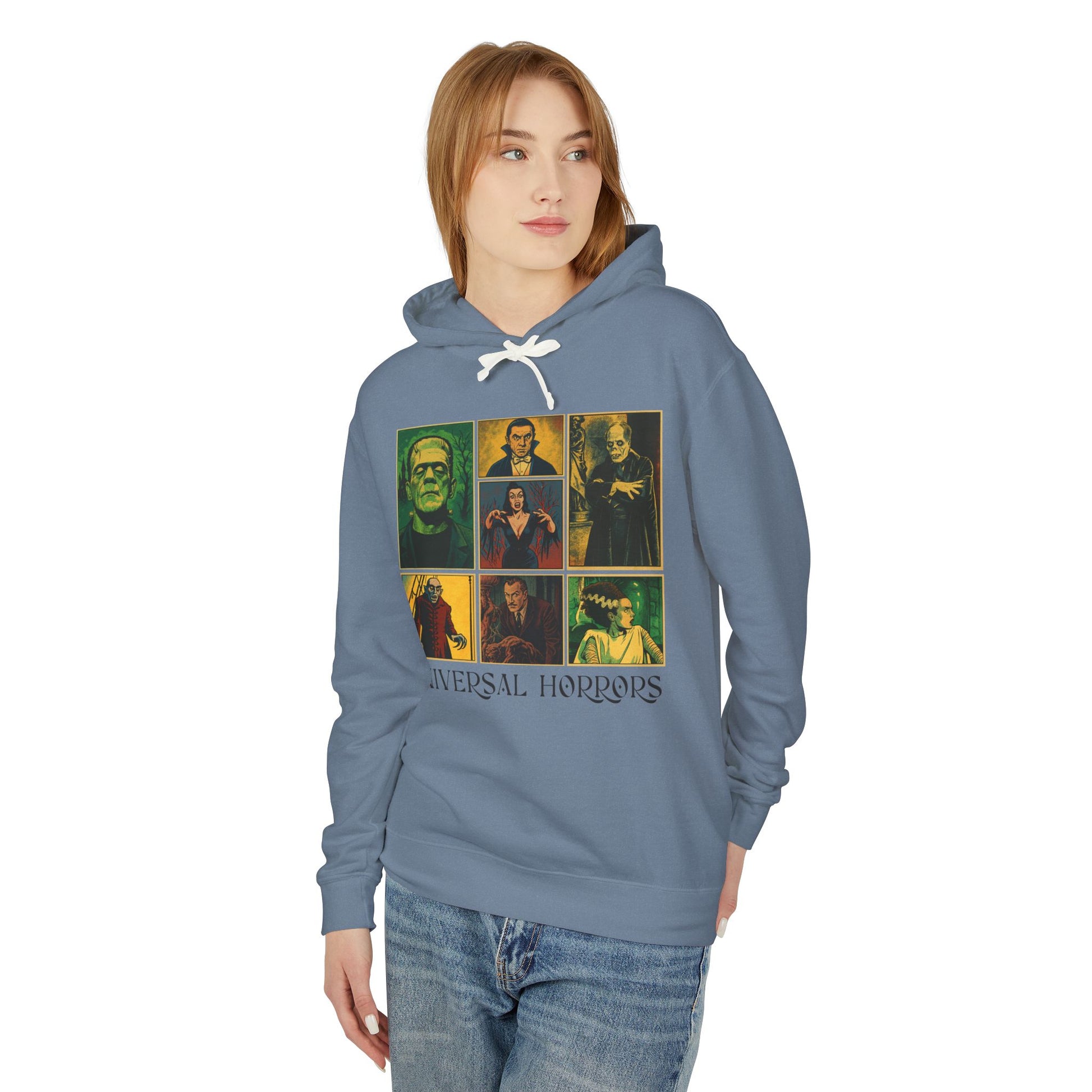Universal Horrors Unisex Hooded Sweatshirt - Spooky Apparel for Halloween, Horror Fans, Movie Lovers, Cozy Wear, Gift Hoodie Printify
