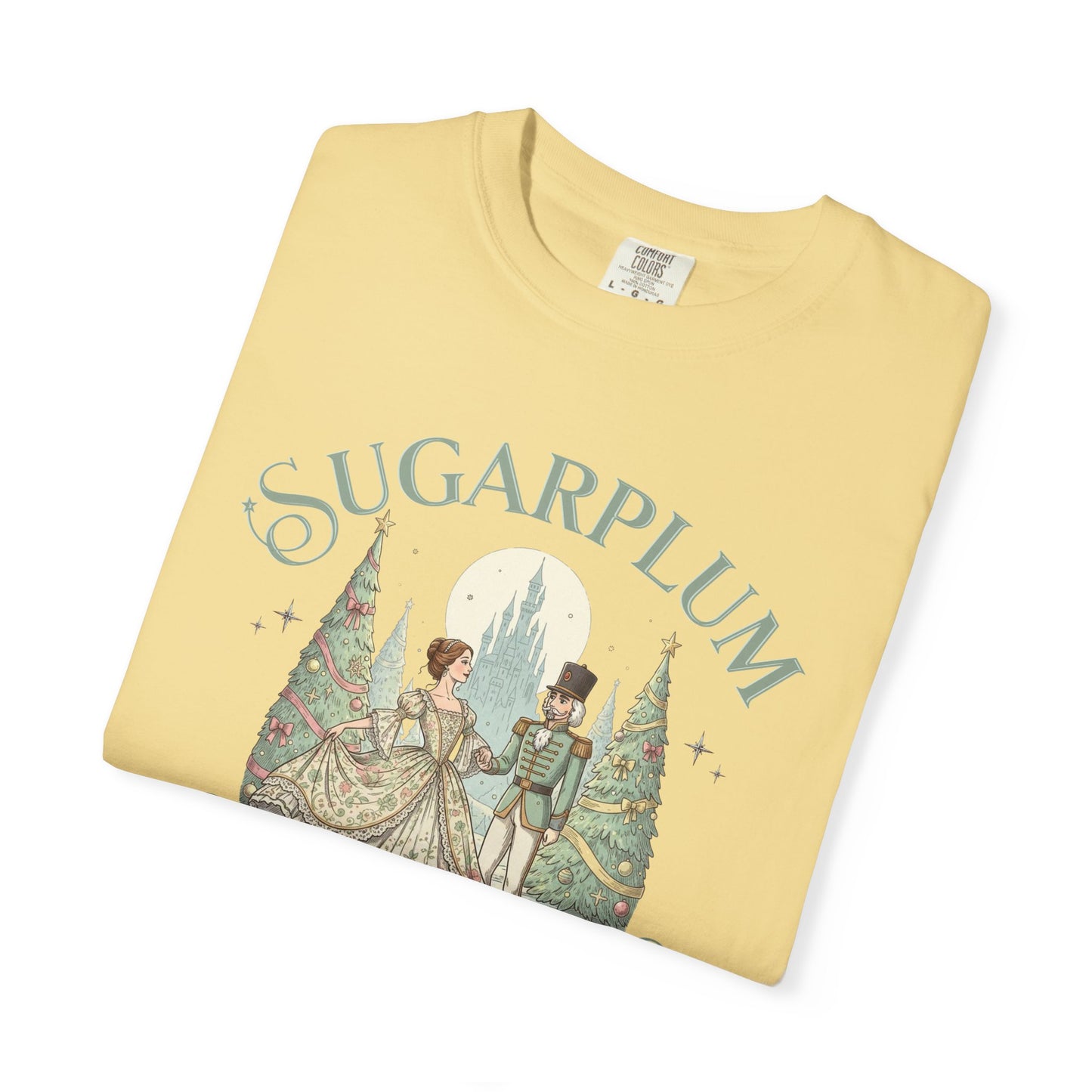 Nutcracker Ballet T-Shirt, Sugar Plum Fairy Christmas Tee, Holiday Dance Shirt, Coquette Pastel Christmas Gift T-Shirt Printify