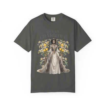 Queen Charlotte T-Shirt Literary Regency Period Tee Historical Drama Series Watching Spilling The Tea Theme Gift for Her Birthday Christmas T-Shirt Printify Pepper S