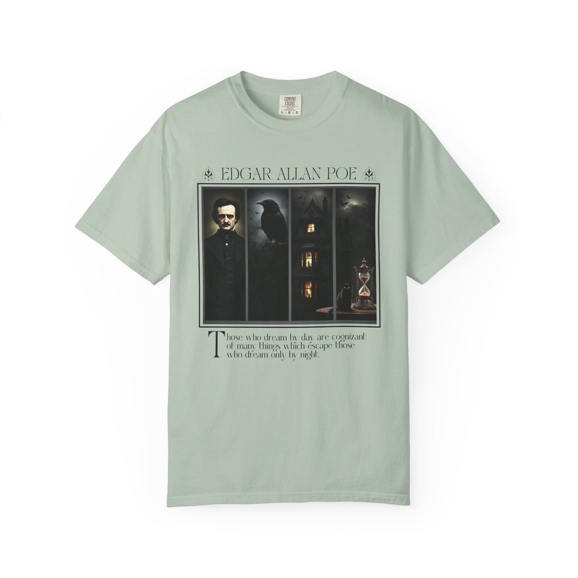 Edgar Allan Poe T-Shirt Gothic Graphic Tee The Raven Nevermore Quote Horror Literature Shirt Dark Academia Aesthetic Halloween Party Gift T-Shirt Printify Bay S