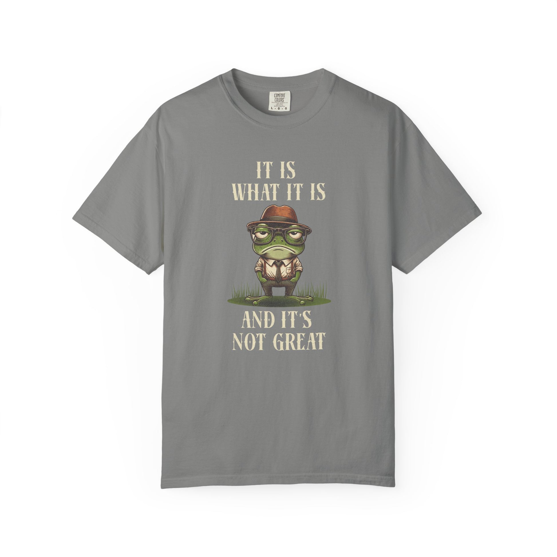 Funny Frog T-Shirt Retro Self Care Froggy Meme Shirt Vintage Frog And Toad Aesthetic Frog Lover Gift For Her Birthday Viral Trendy Shirt T-Shirt Printify Granite S