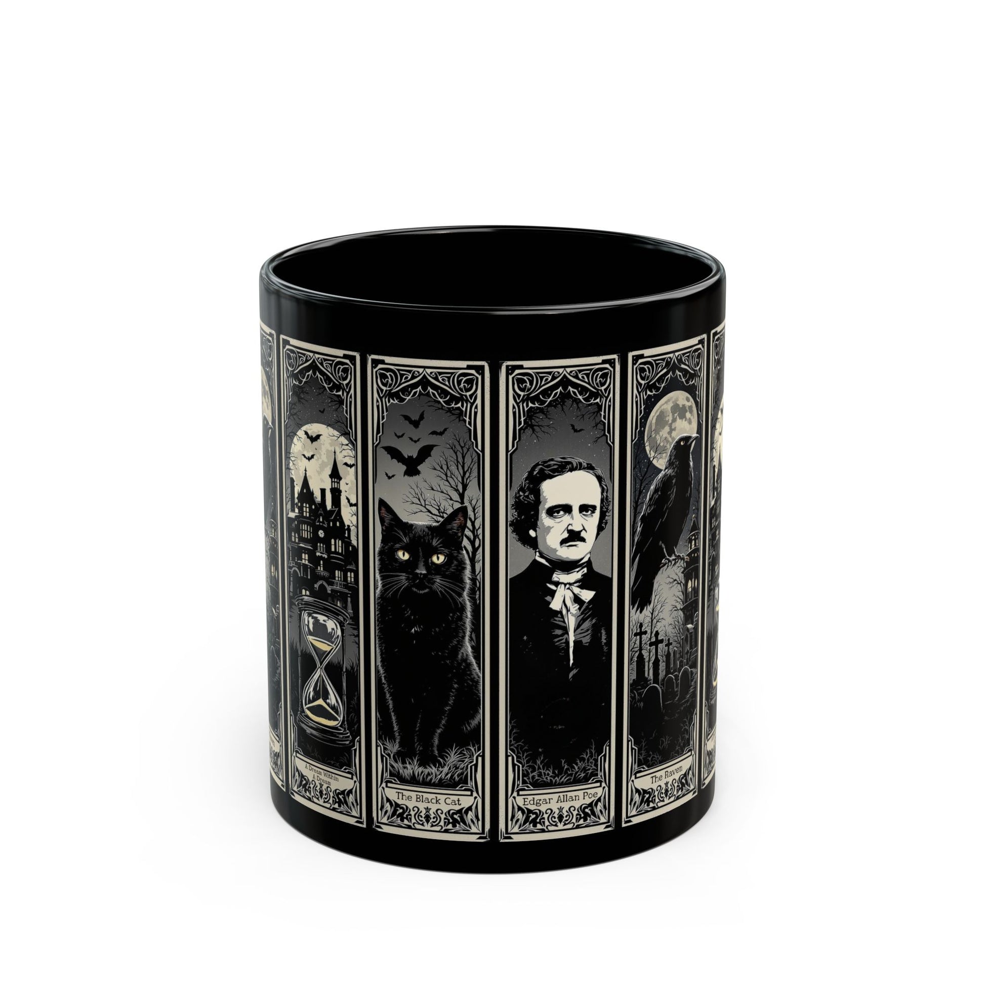 Edgar Allan Poe Mug Gothic Literary Gift For Book Lover Dark Academia Macabre Fall Coffee Cup Halloween Poetember Party Gift For Bookclub Mug Printify 11oz
