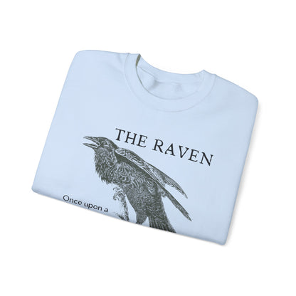 Halloween Vintage The Raven Sweatshirt, Spooky Season Sweater, Trick or Treating Shirt, Halloween Party, Edgar Allen Poe, Nevermore, Gothic Sweatshirt Printify   