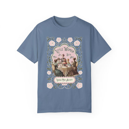 Little Women Comfort Colors T-Shirt, Louisa May Alcott Historical Romance, Bookish Literary Fan Art Tee Gift for Her Bookclub Crewneck Shirt T-Shirt Printify Blue Jean S 