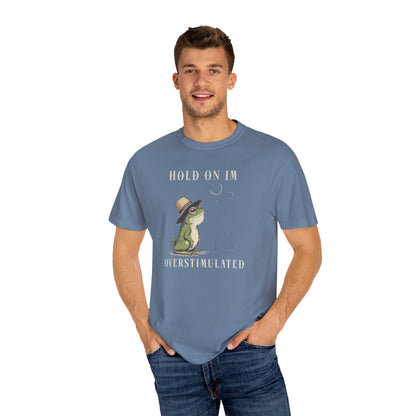 Overstimulated Frog T-Shirt Retro Fun Froggy Meme Shirt Vintage Frog And Toad Aesthetic Frog Lover Gift For Her Birthday Viral Trendy Shirt