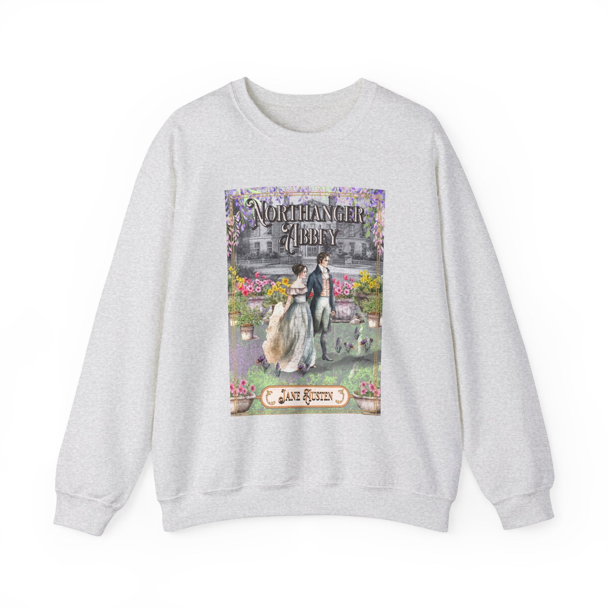 Jane Austen Sweatshirt, Northanger Abbey Historical Romance Sweater, Bookish Literary Jane Austen Fan Art Gift, Gift for Her, Bookclub Shirt Sweatshirt Printify S Ash 