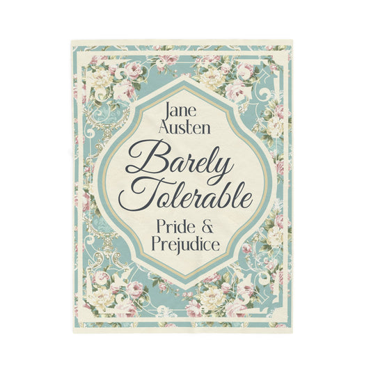 Jane Austen Quote Cozy Literary Velveteen Blanket - Perfect for Book Lovers, Gifts for Sisters, Home Decor, Reading Nook, Cozy Nights All Over Prints Printify 30" × 40"
