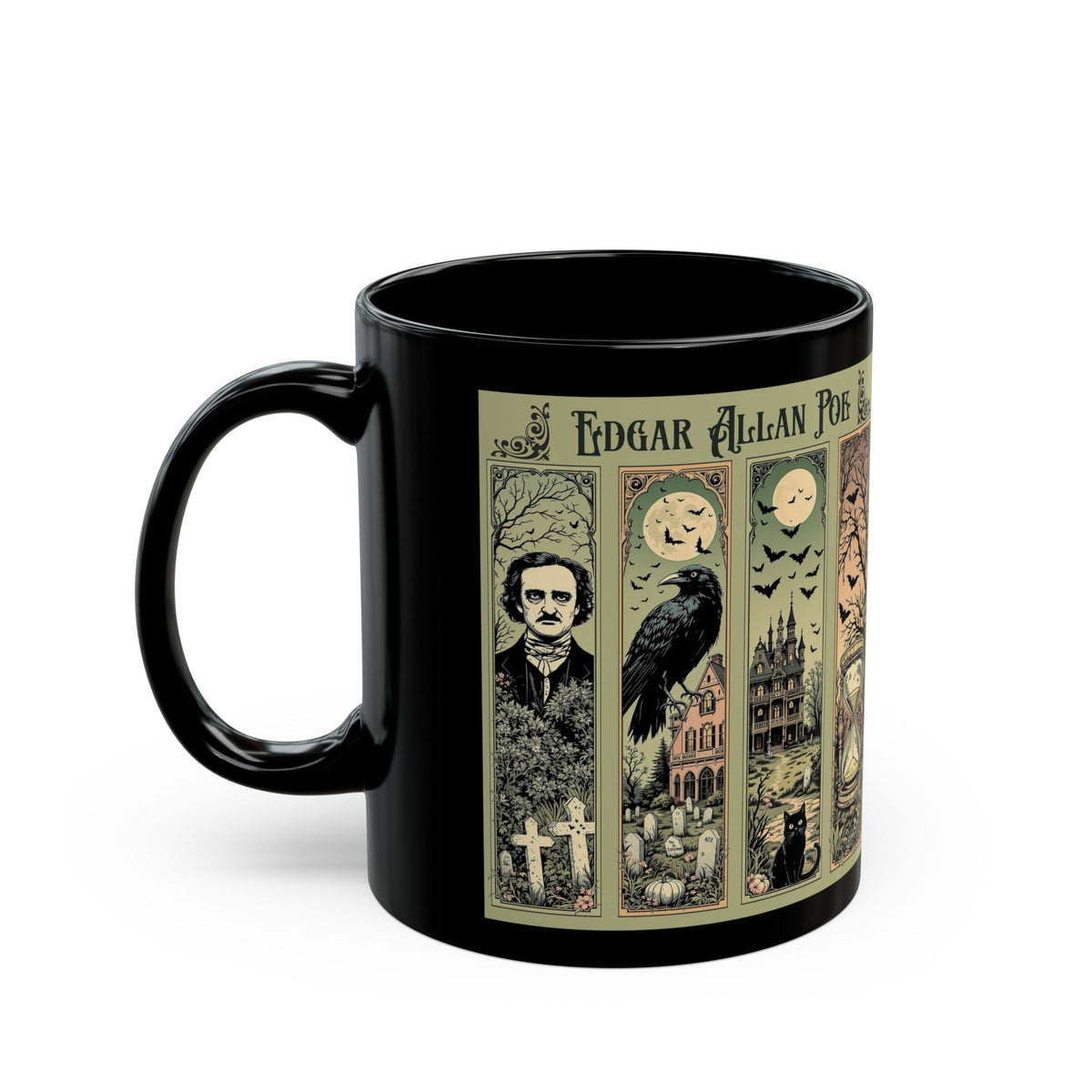 Edgar Allan Poe Mug Gothic Literary Gift For Book Lover Dark Academia Macabre Fall Coffee Cup Halloween Poetember Party Gift For Bookclub Mug Printify