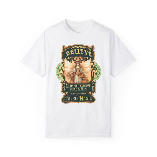 Renfaire Festival Vintage Faerie Magic T-Shirt Medieval Fairy Tee Gift for Fantasy Lovers Renaissance Fair Costume Cottagecore Fairycore T-Shirt Printify White S