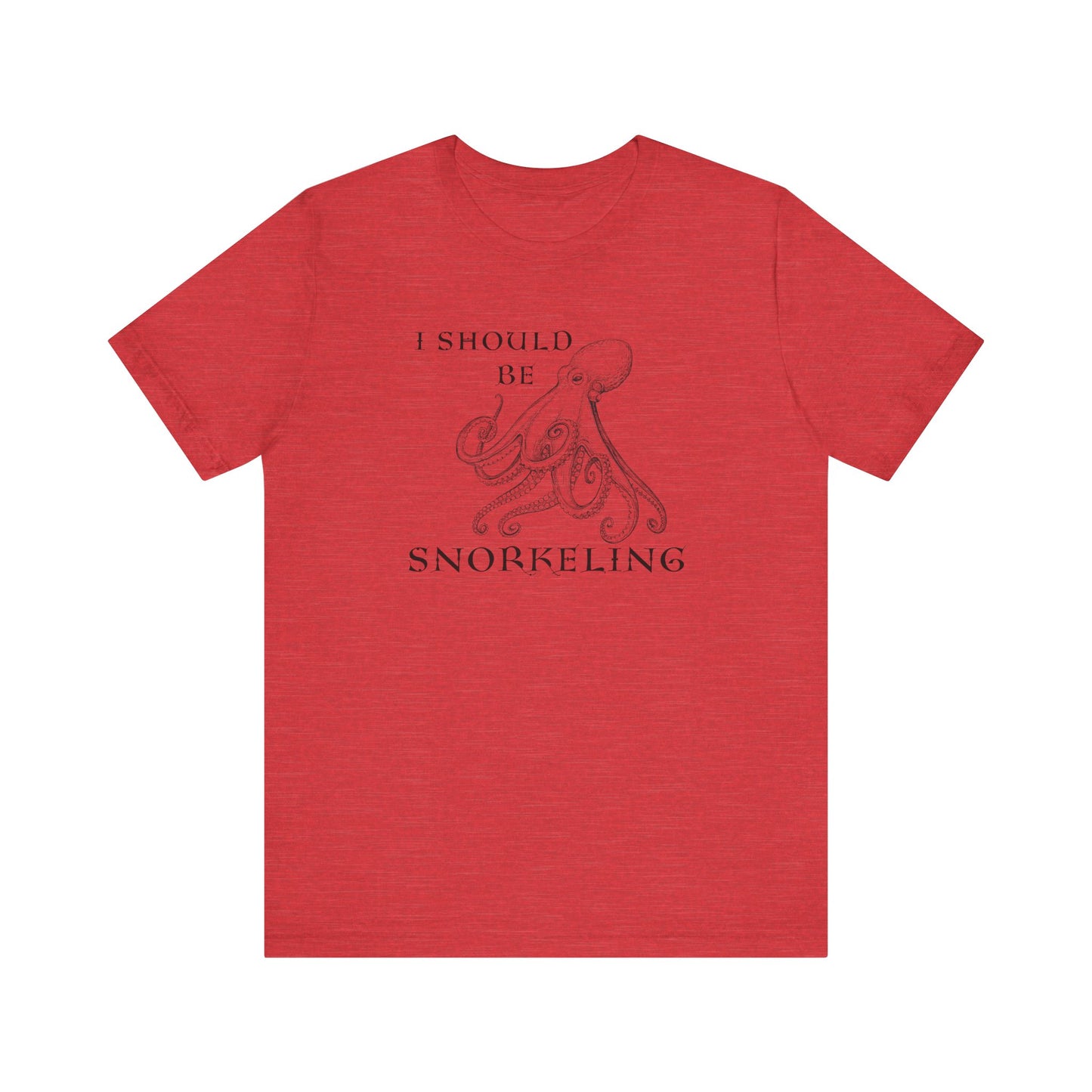 Snorkeling Shirt, Ocean Lover Gift, Snorkeler Gift, Beach Vacation T-shirt, Scuba Diving Gift, Scuba Diver Tee, Funny Snorkel Shirt, T-Shirt Printify Heather Red XS 