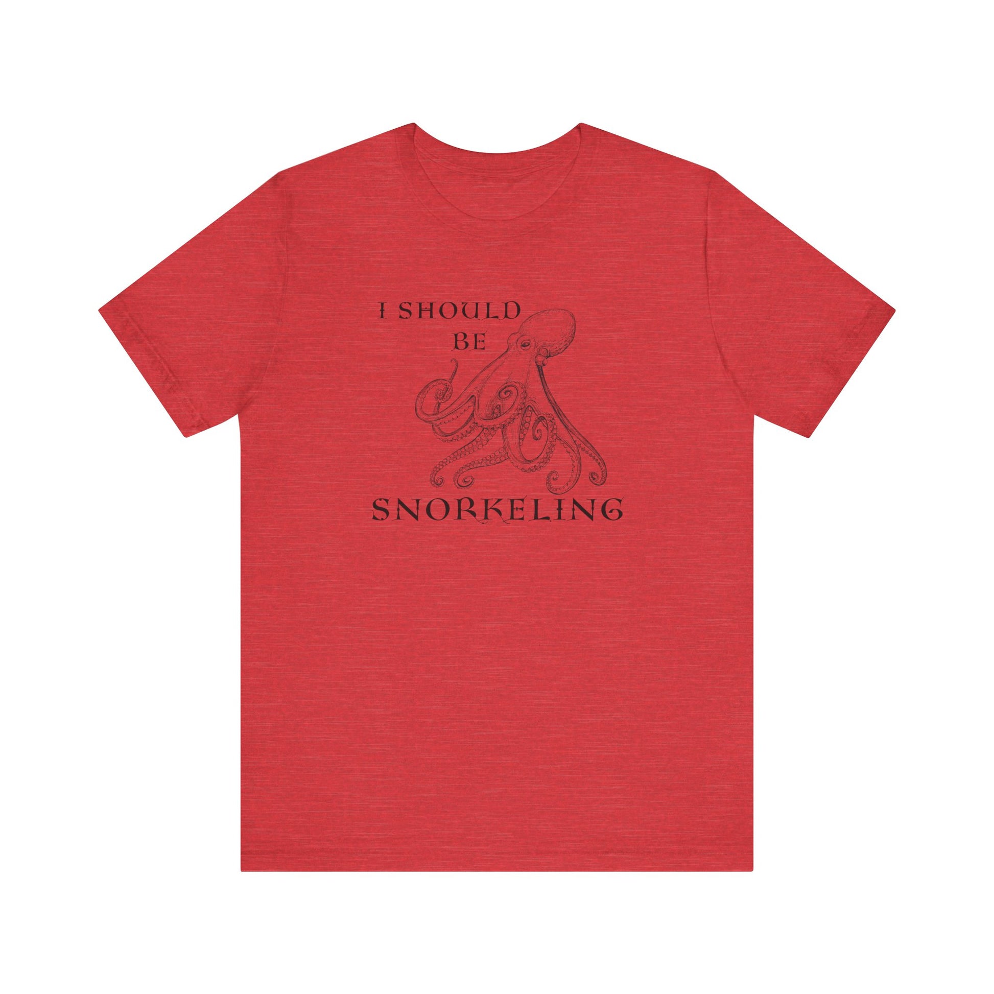 Snorkeling Shirt, Ocean Lover Gift, Snorkeler Gift, Beach Vacation T-shirt, Scuba Diving Gift, Scuba Diver Tee, Funny Snorkel Shirt, T-Shirt Printify Heather Red XS 