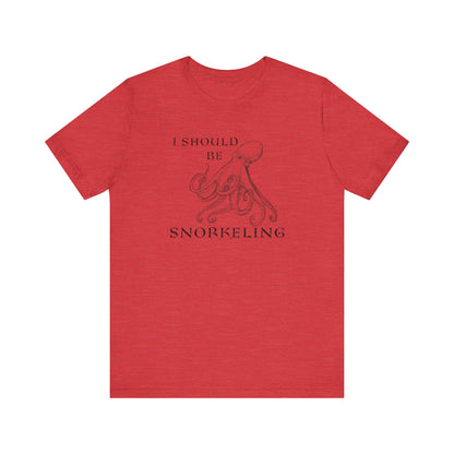 Snorkeling Shirt, Ocean Lover Gift, Snorkeler Gift, Beach Vacation T-shirt, Scuba Diving Gift, Scuba Diver Tee, Funny Snorkel Shirt, T-Shirt Printify Heather Red XS 