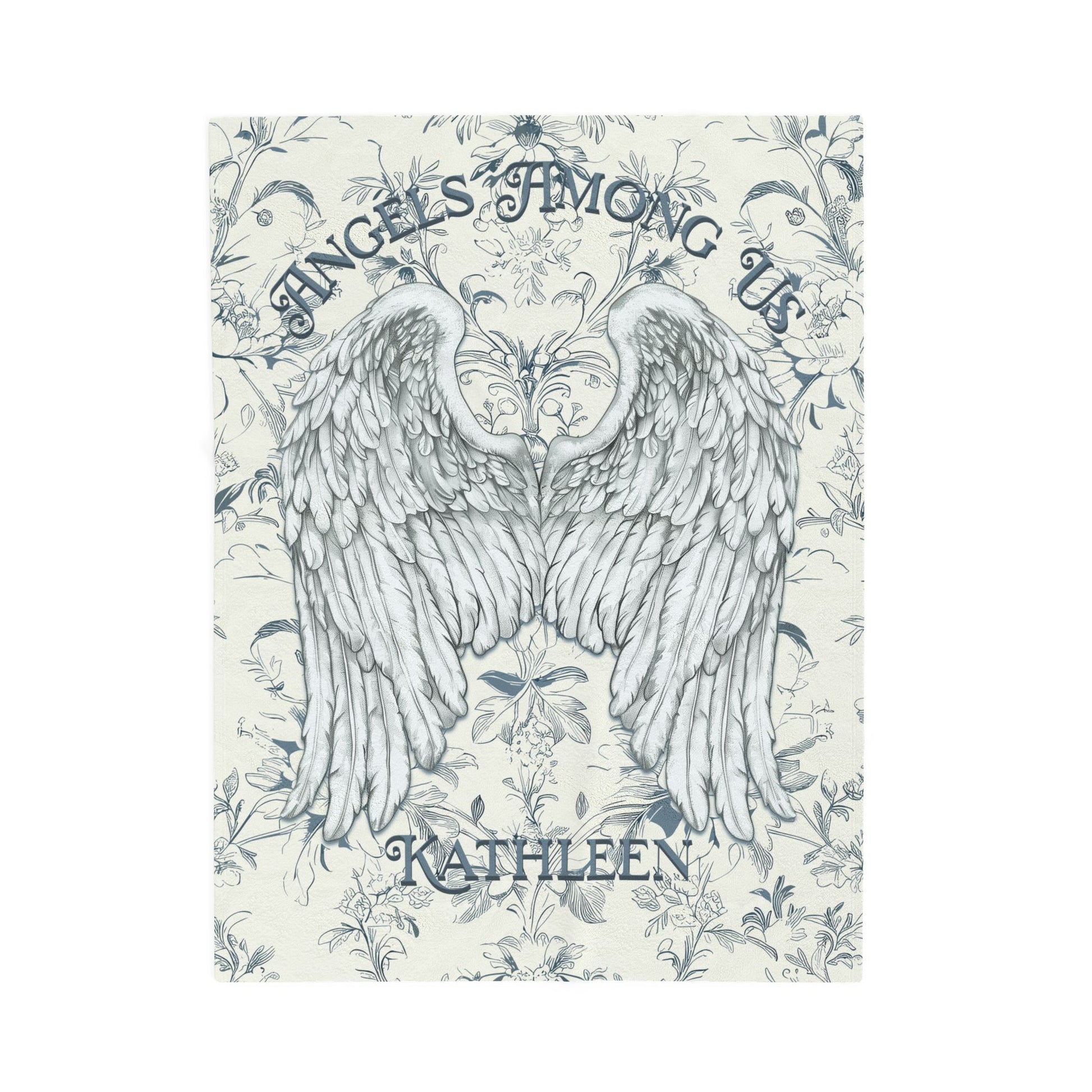 Custom Angel Wings Cuddle Plush Blanket Cozy Throw for Spiritual Gift for Birthday Christmas Gift for Mom or Best Girl Friends Angelic Love All Over Prints Printify 30" × 40"
