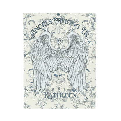 Custom Angel Wings Cuddle Plush Blanket Cozy Throw for Spiritual Gift for Birthday Christmas Gift for Mom or Best Girl Friends Angelic Love All Over Prints Printify 30" × 40"