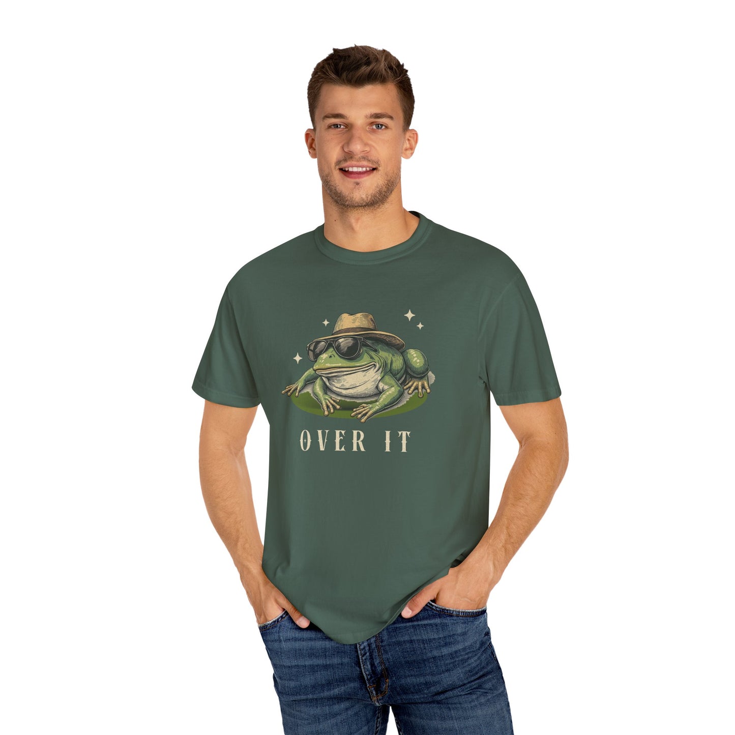 Funny Frog T-Shirt Retro Vibes Froggy Meme Shirt Vintage Frog And Toad Aesthetic Frog Lover Gift For Her Birthday Viral Trendy Shirt T-Shirt Printify Blue Spruce S