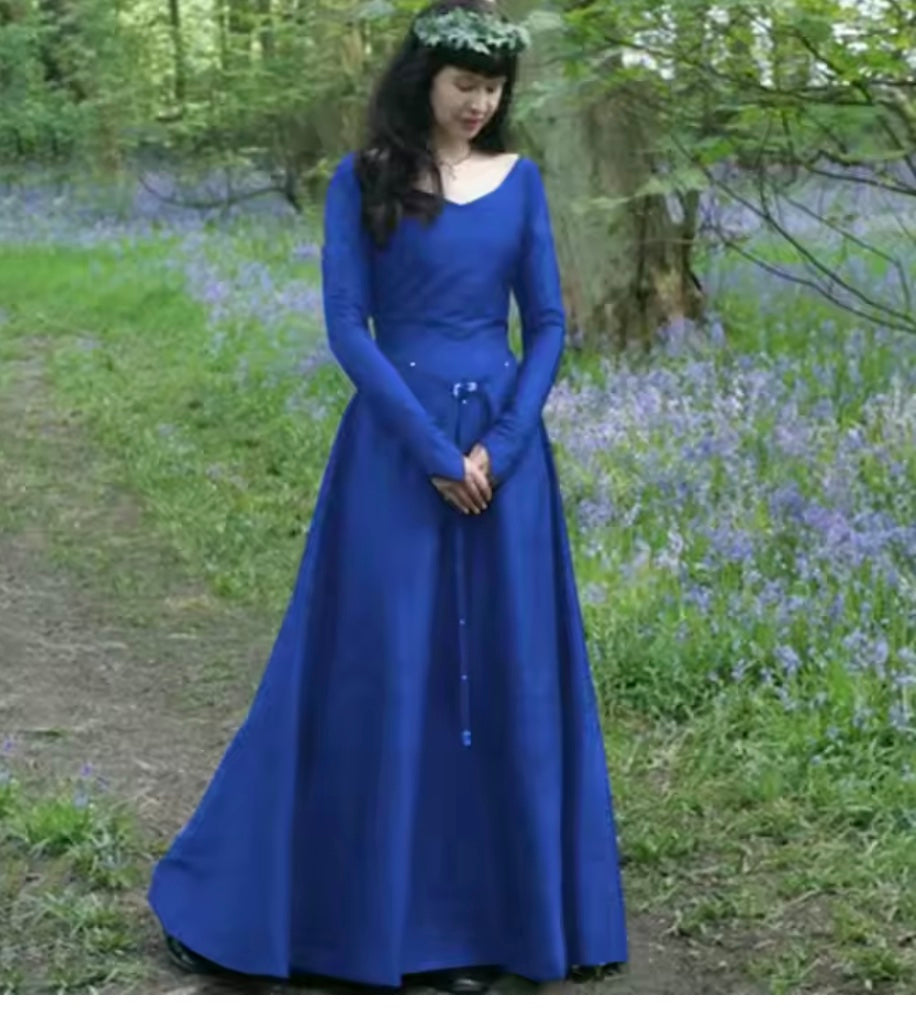 The Anthea Medieval Long Dress Renaissance Festival Eleven Queen Gown Jenny Meadow