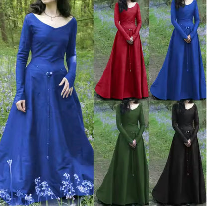 The Anthea Medieval Long Dress Renaissance Festival Eleven Queen Gown Jenny Meadow