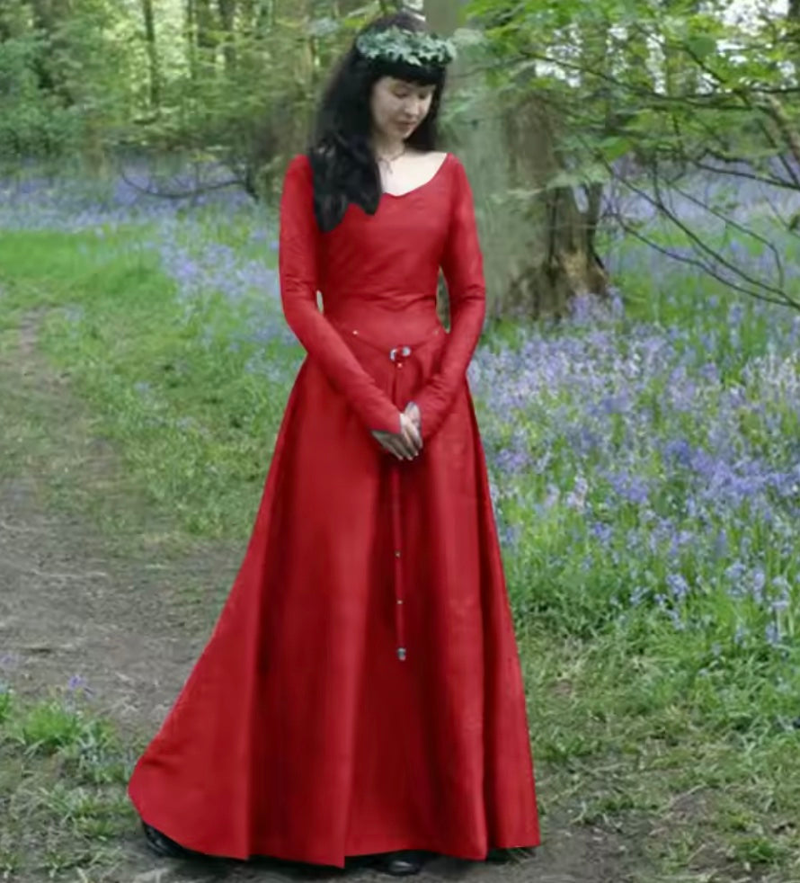 The Anthea Medieval Long Dress Renaissance Festival Eleven Queen Gown Jenny Meadow