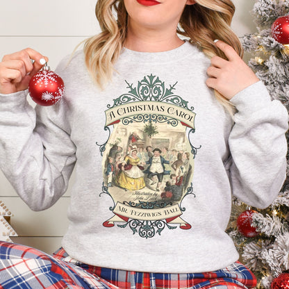 A Christmas Carol Shirt, Vintage Charles Dickens Victorian, Scrooge Fezziwig's Ball, Holiday Tradition X-Mas Movie Sweater Bookish Christmas Sweatshirt Printify   