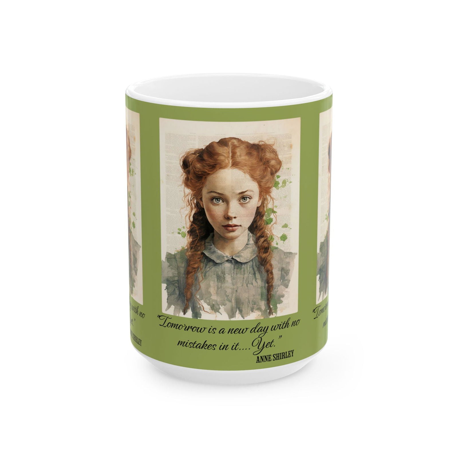 Anne Of Green Gables Mug, Lucy Maud Montgomery, Cottagecore, Tea, Coffee, Reader Literary Bookclub Book Lover Gift, Anne With An E, Avonlea Mug Printify 15oz  