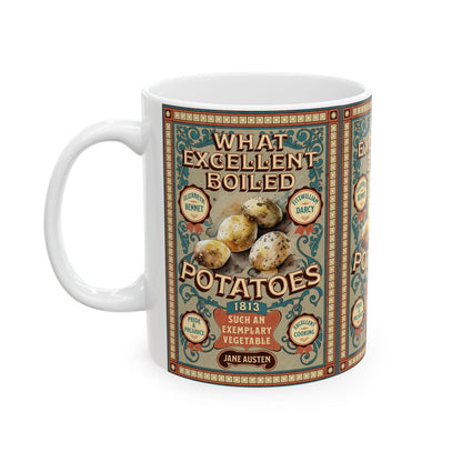 Boiled Potatoes Coffee Mug Funny Pride And Prejudice Gift Mr Collins Bookish Literary Gift For Jane Austen Gift Darcy Elizabeth Bennet Gift Mug Printify   