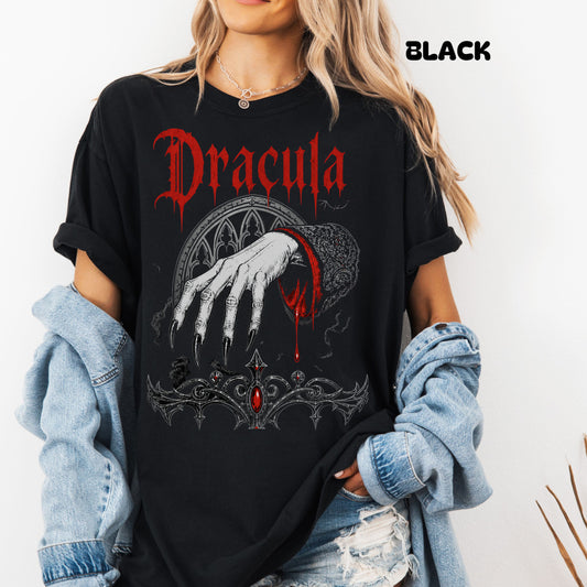 Bram Stoker, Dracula TShirt, Horror Sweatshirt, Gothic Vampire Jumper, Halloween Tee, Spooky Season Fall Monster T-Shirt, Unisex Shirt