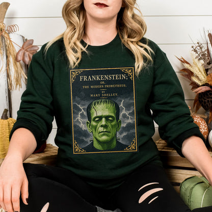 Frankenstein Monster Graphic Sweatshirt, Bistro Tile Vintage Sweater, 90s Style Halloween Shirt or Sweatshirt, Movie Cult Classic Film